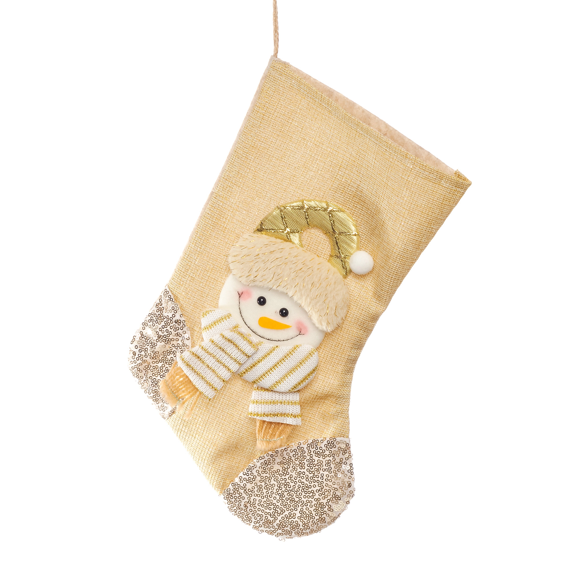 Enfeite Bota Boneco Neve Champagner 34cm 61017w Bela Flor