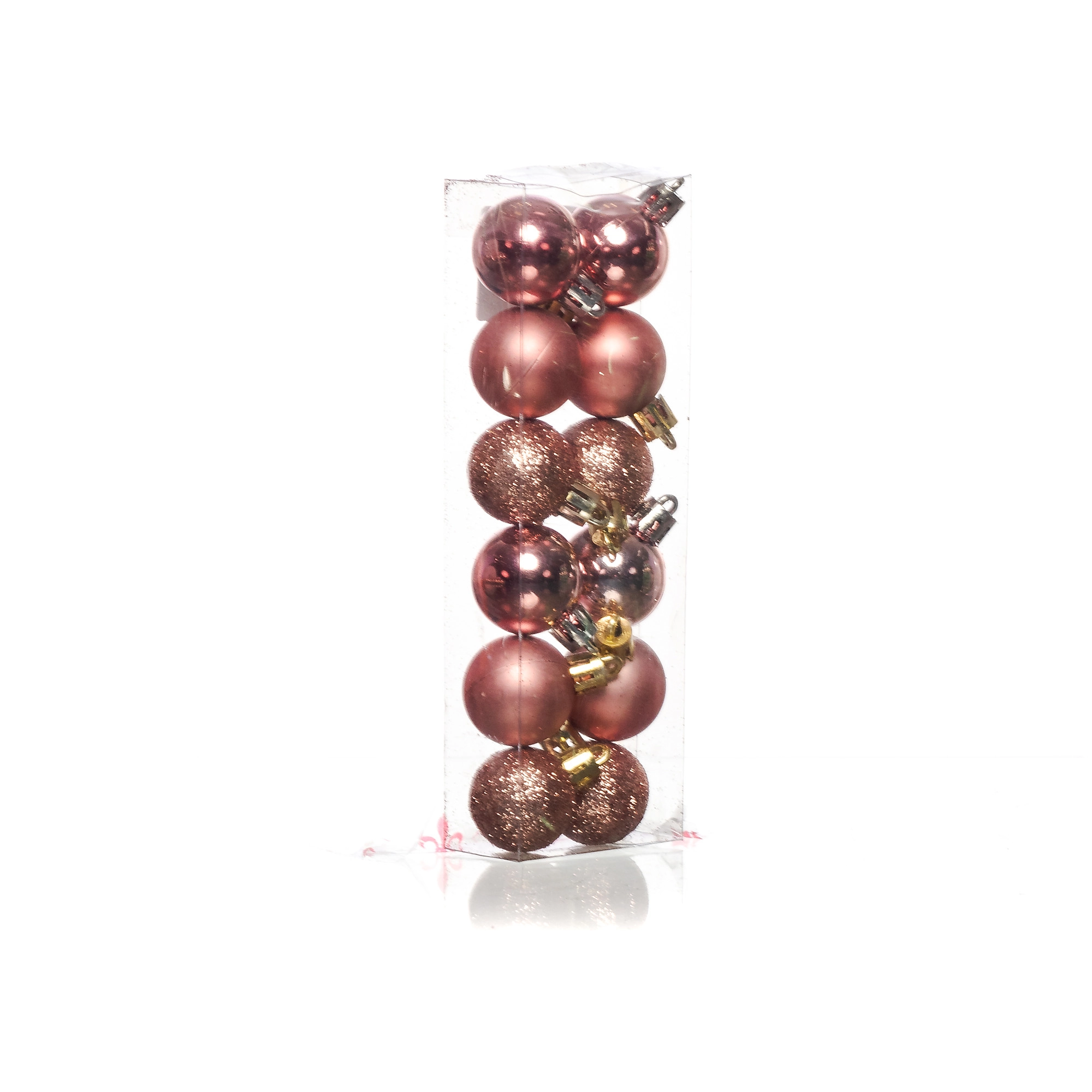 Bola Natal Glitter Fosco Dourado 12un 3cm 61041dr Bela Flor