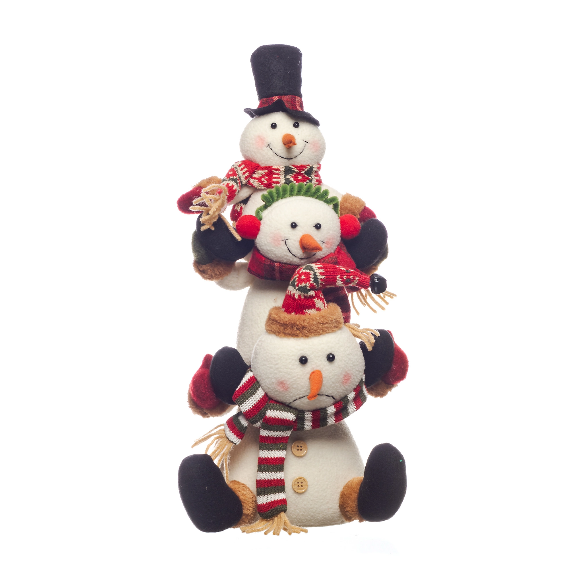 Trio Boneco Neve Pelucia 46cm 98856 Bela Flor