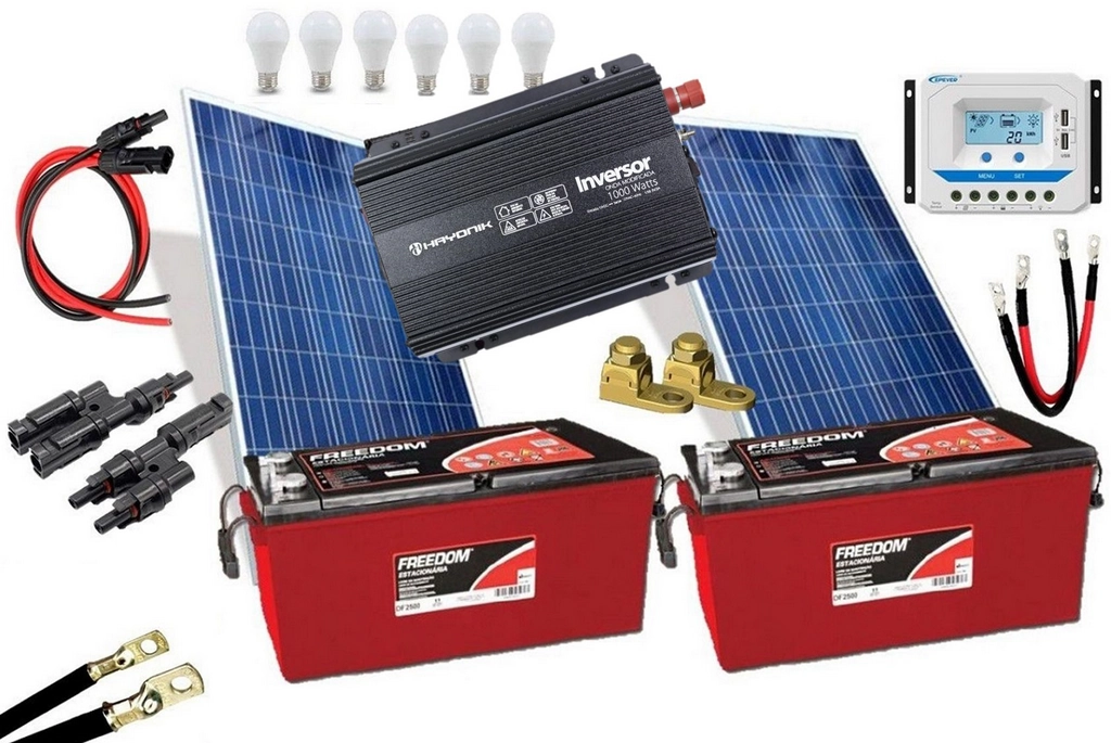 Kit Gerador De Energia Solar Off Grid 300wp 127v