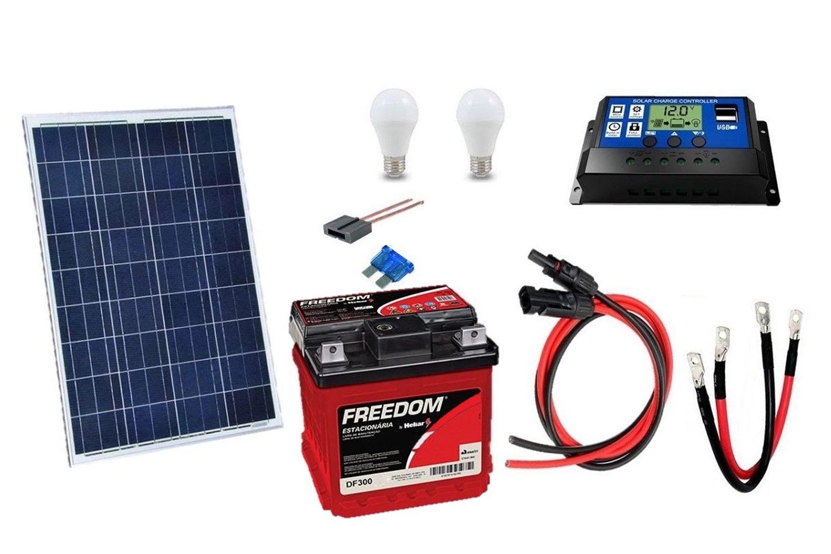 Kit Gerador De Energia Solar Off Grid 30wp