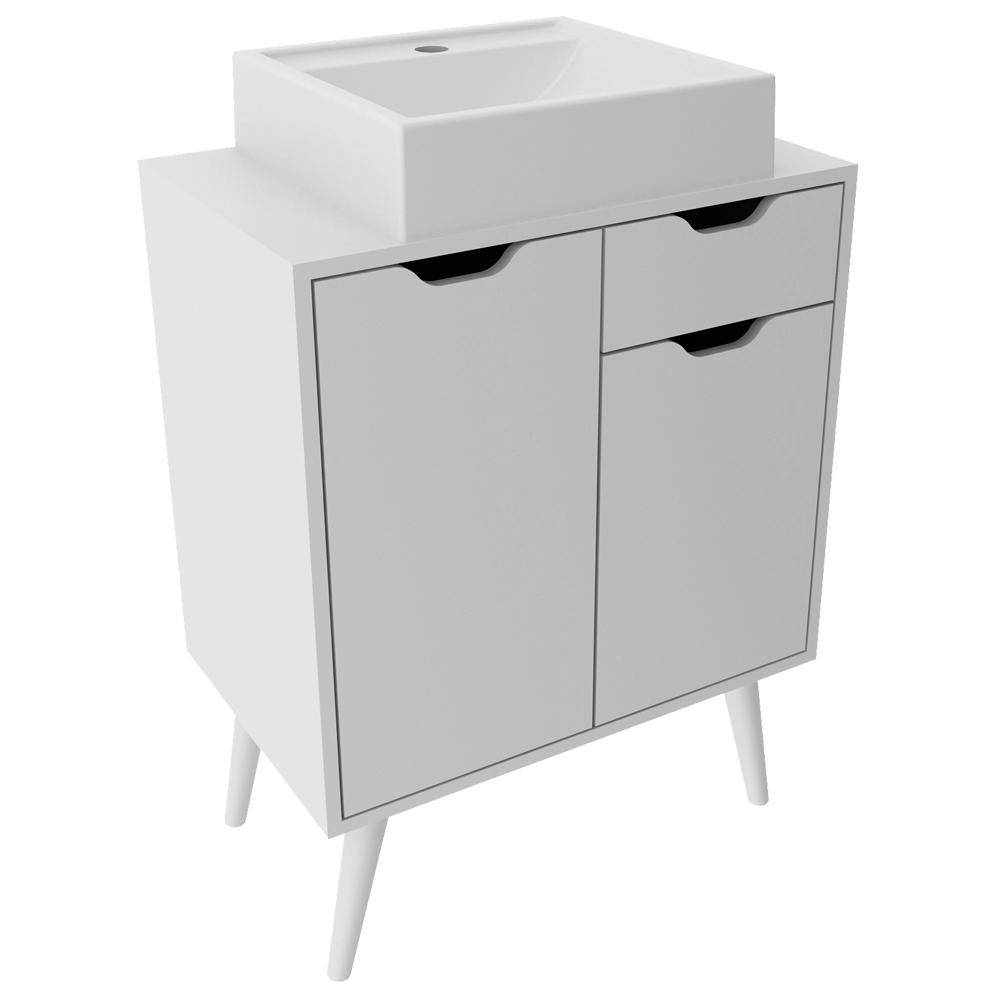 Gabinete Com Cuba Para Banheiro Bn3600x37 Tecno Mobili