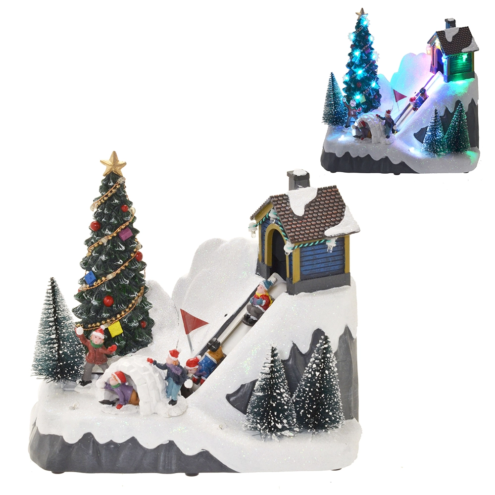 Enfeite Natal Cenario Som Luz Movimento 501 044 Mabruk
