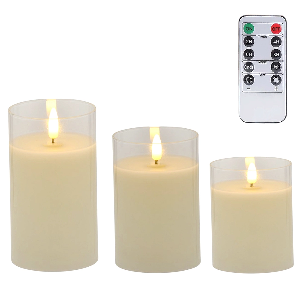 Jogo Candelabro Led 3pcs 146 054 Mabruk