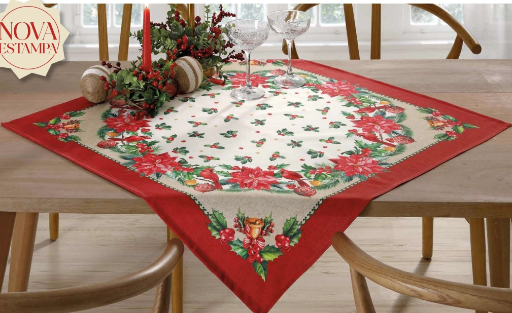 Toalha De Mesa Natal 114 Renova 78x78cm Dohler
