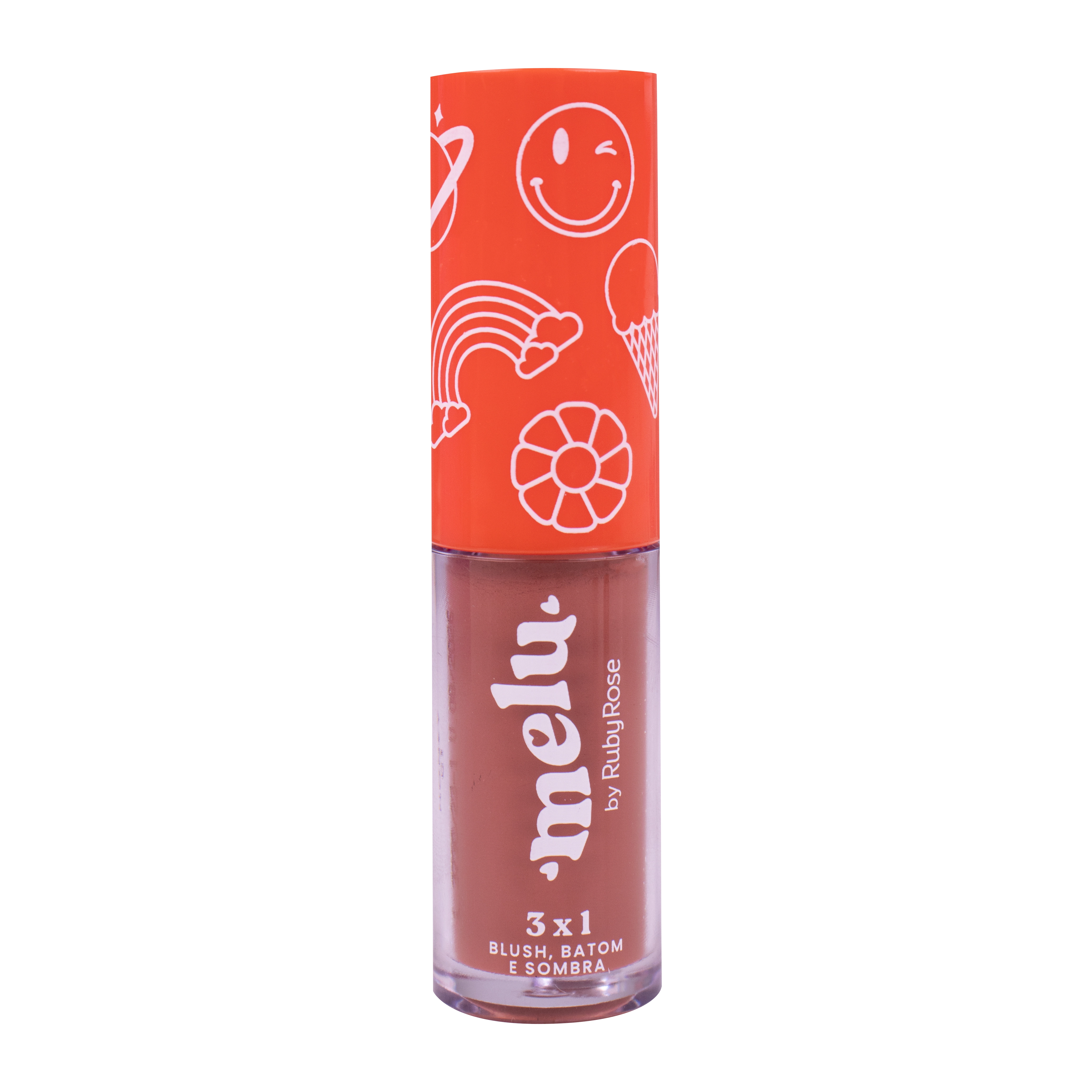 Blush Multifuncional Melu 3x1 Batom Sombra Rr 1100 2 Boo 1un