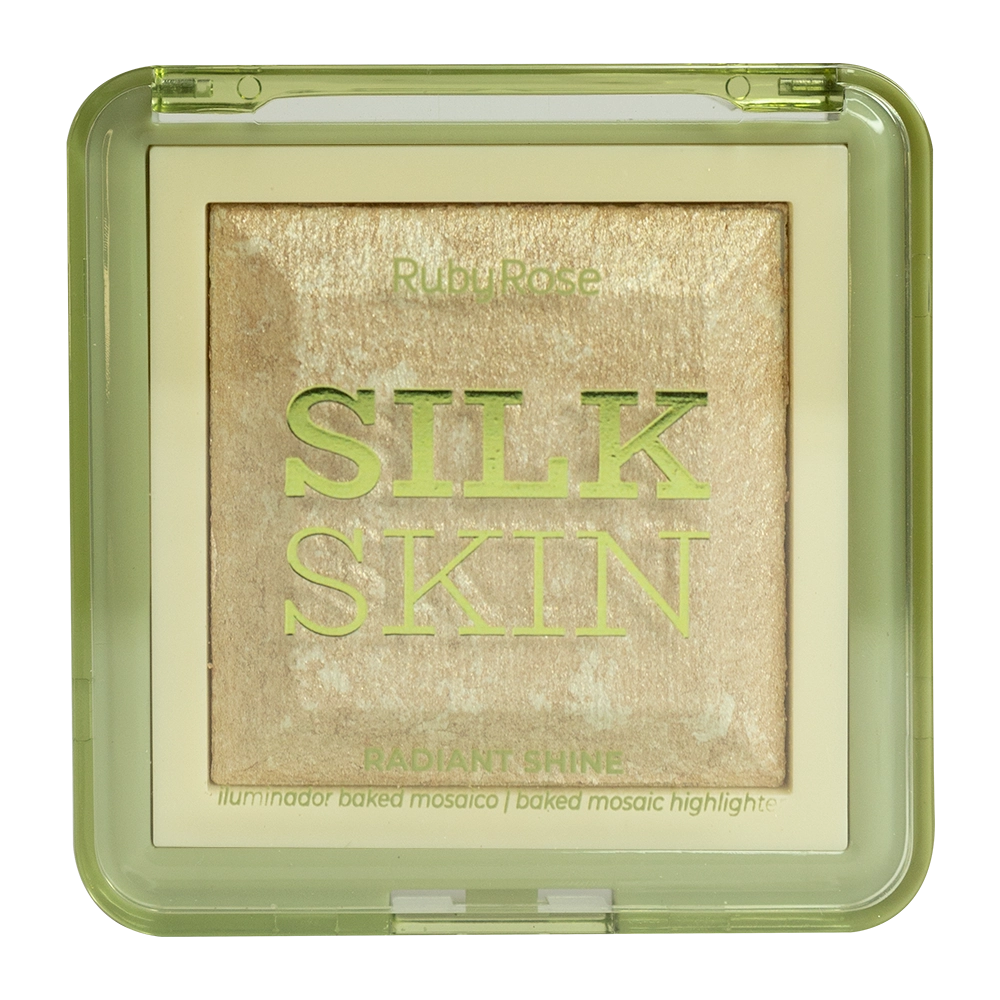 Iluminador Compacto Ruby Rose Radiant Shine Silk Skin Crystal Cascade 9g