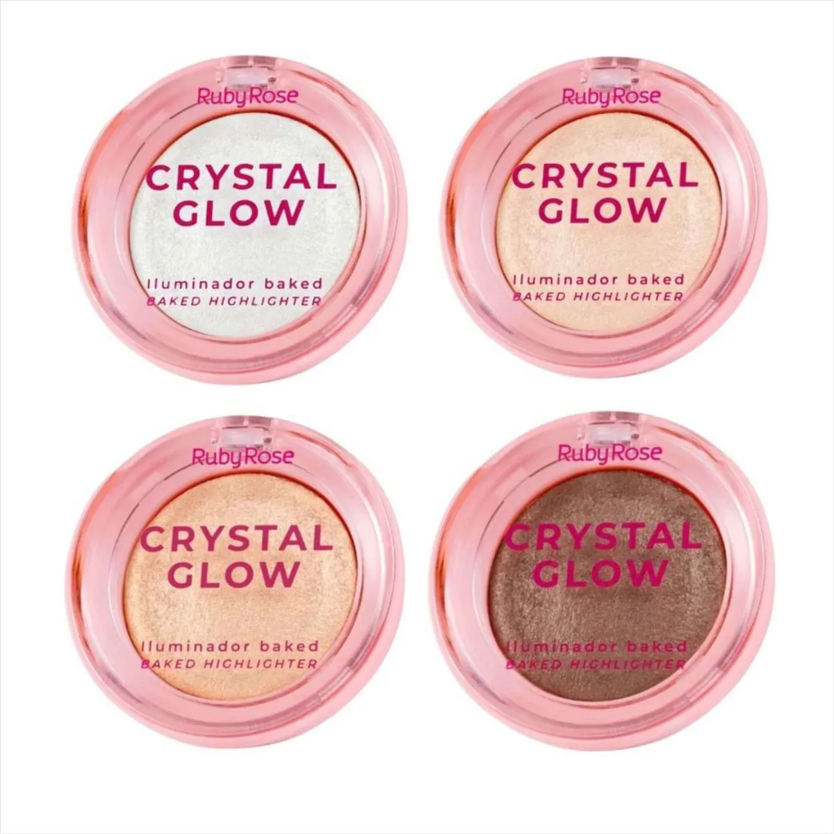 Ruby Rose Iluminador Crystal Glow Hbm7003 Peach Glow