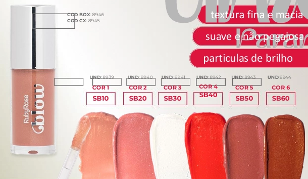 Gloss Labial Ruby Rose Hbl6408 1 Shine Like Gloss 5g