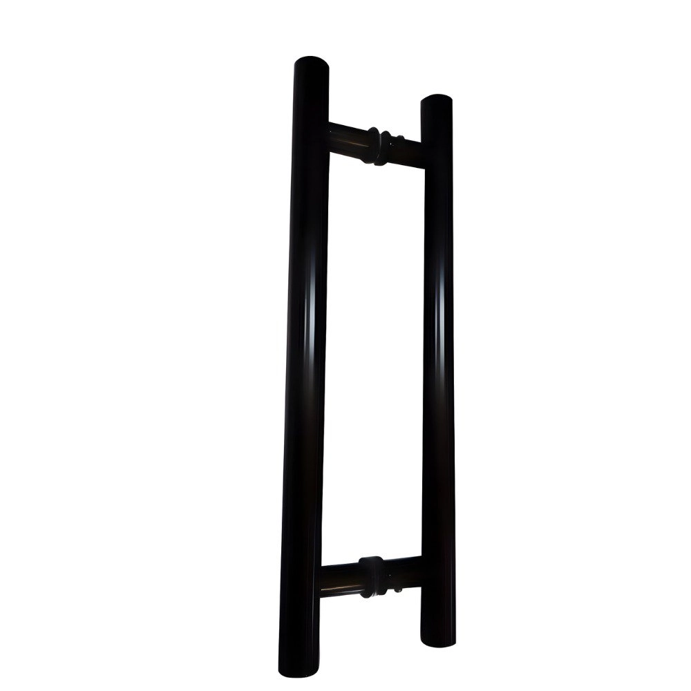Puxador De Porta 60cm X 25mm Alumínio Preto Texturizado