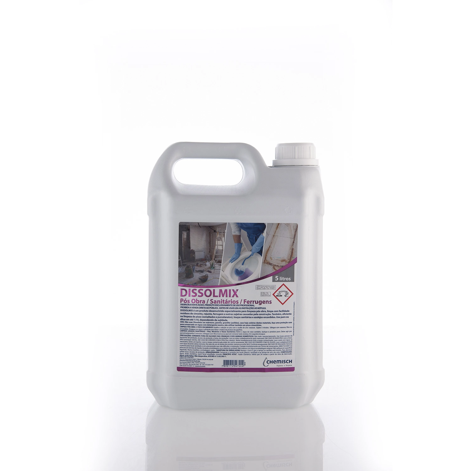 Limpa Piso Esmaltado Encardido De Terra Dissolmix 5l