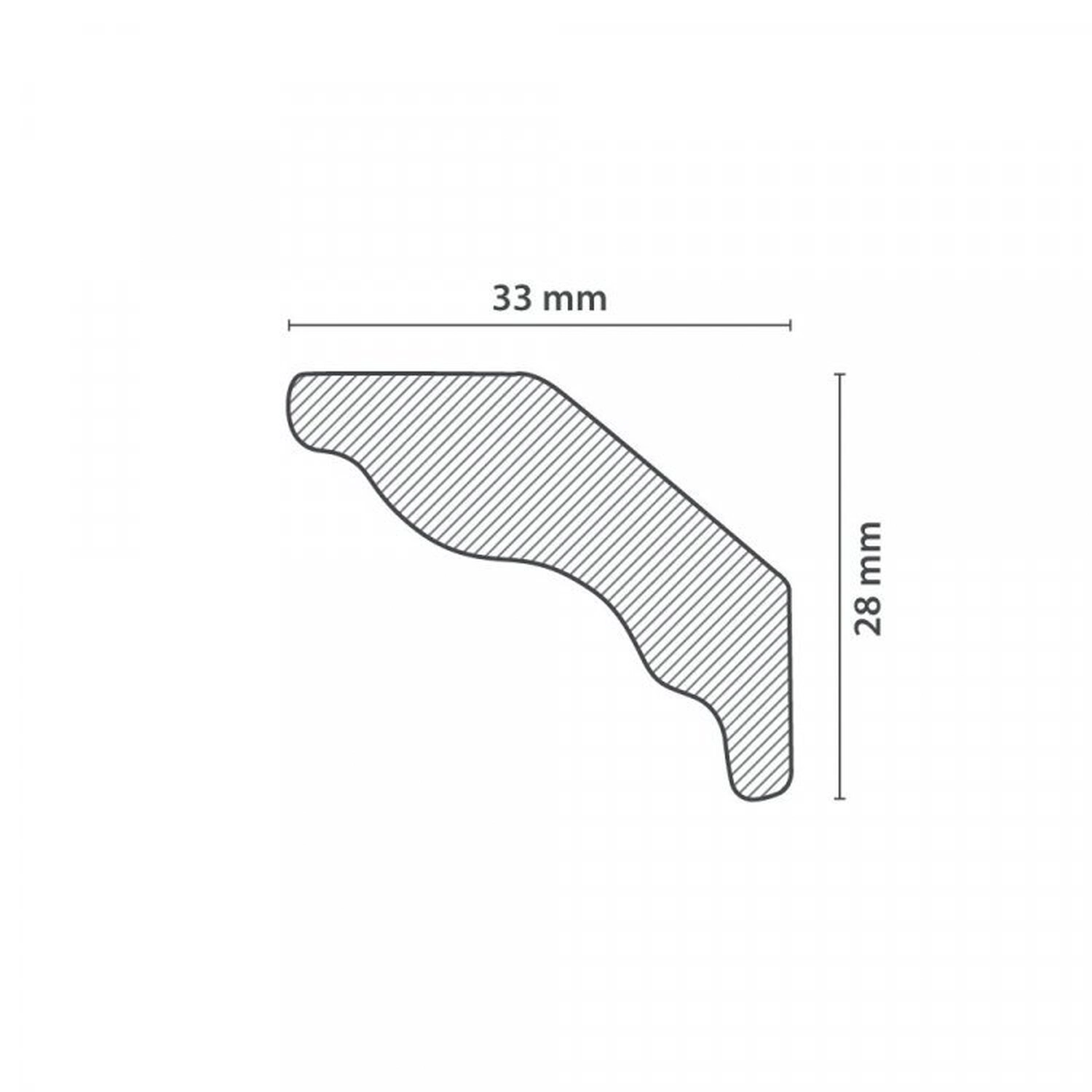 Kit 90m Linear Roda Teto Perfil De Poliestirenom35 Branco