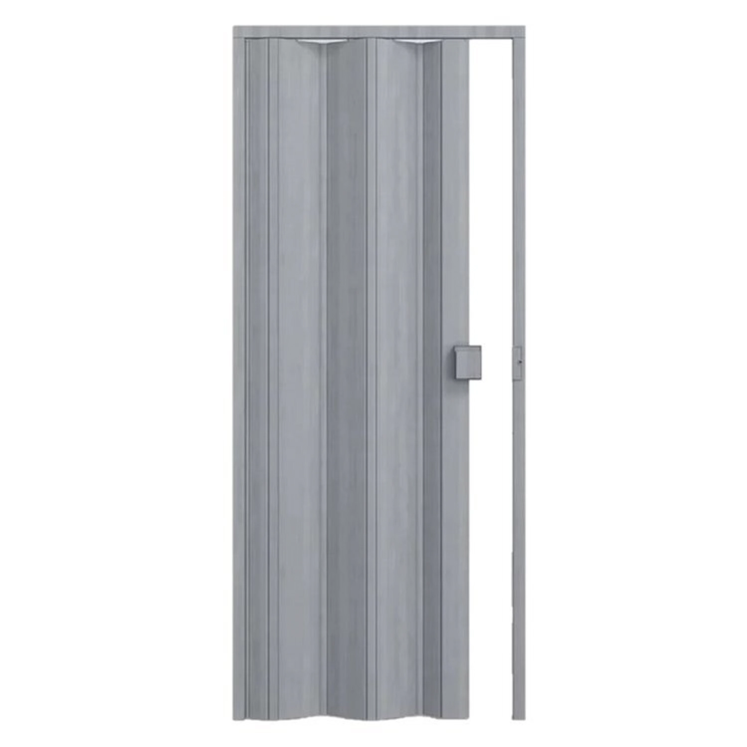 Kit Com 2 Portas Sanfonadas De Pvc 210x60cm Permatti Cinza Marmorizado