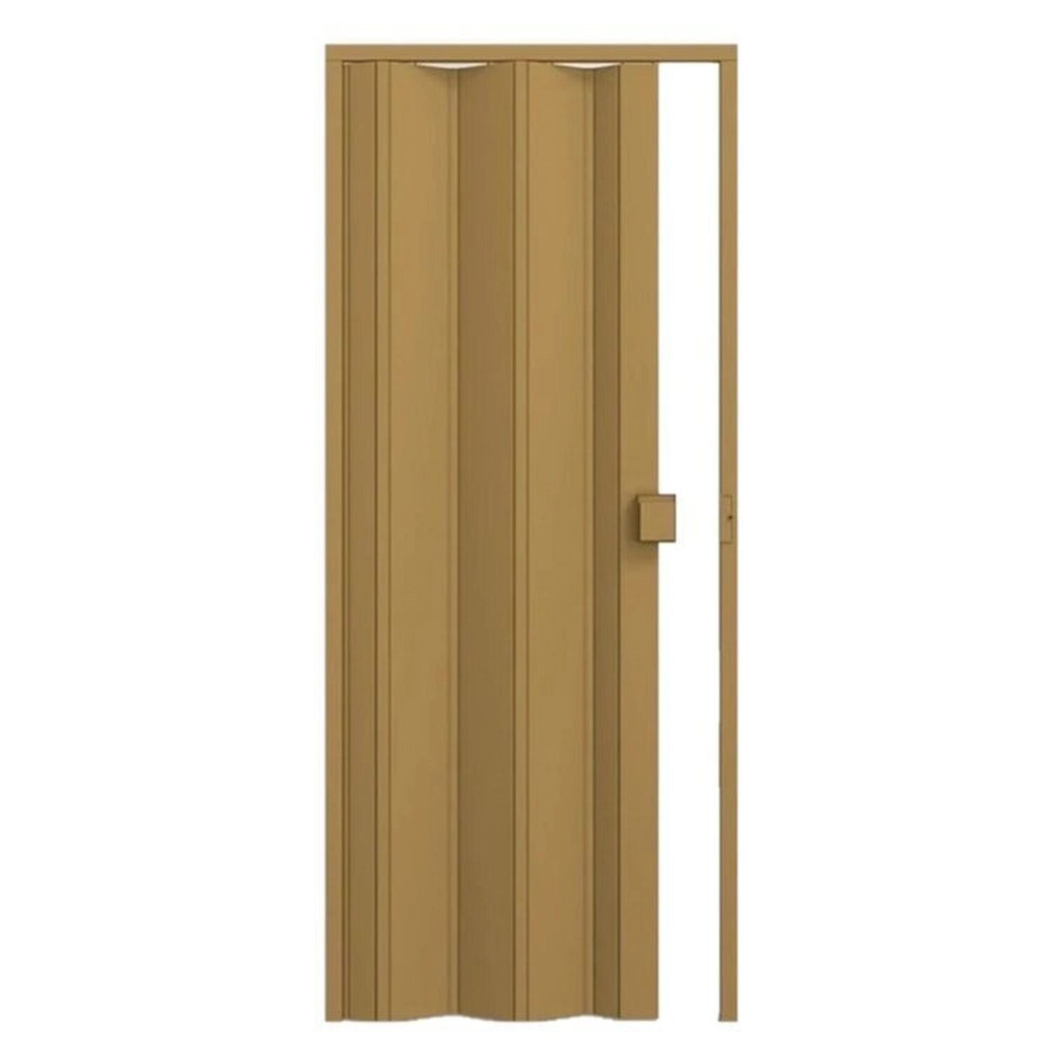 Kit Com 2 Portas Sanfonadas De Pvc 210x60cm Permatti Cerejeira Liso