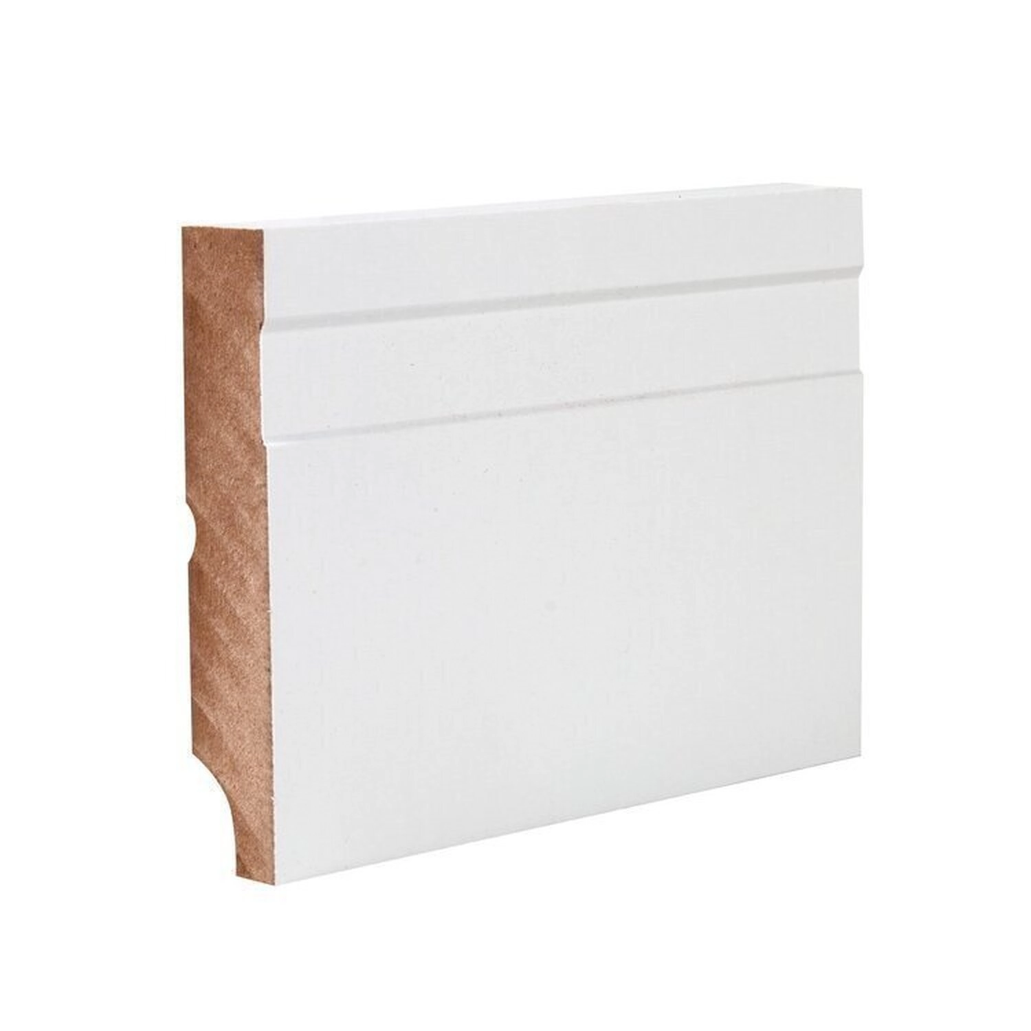 Kit Com 6 Rodapé Mdf 15cm X 8cm Suprema Branco