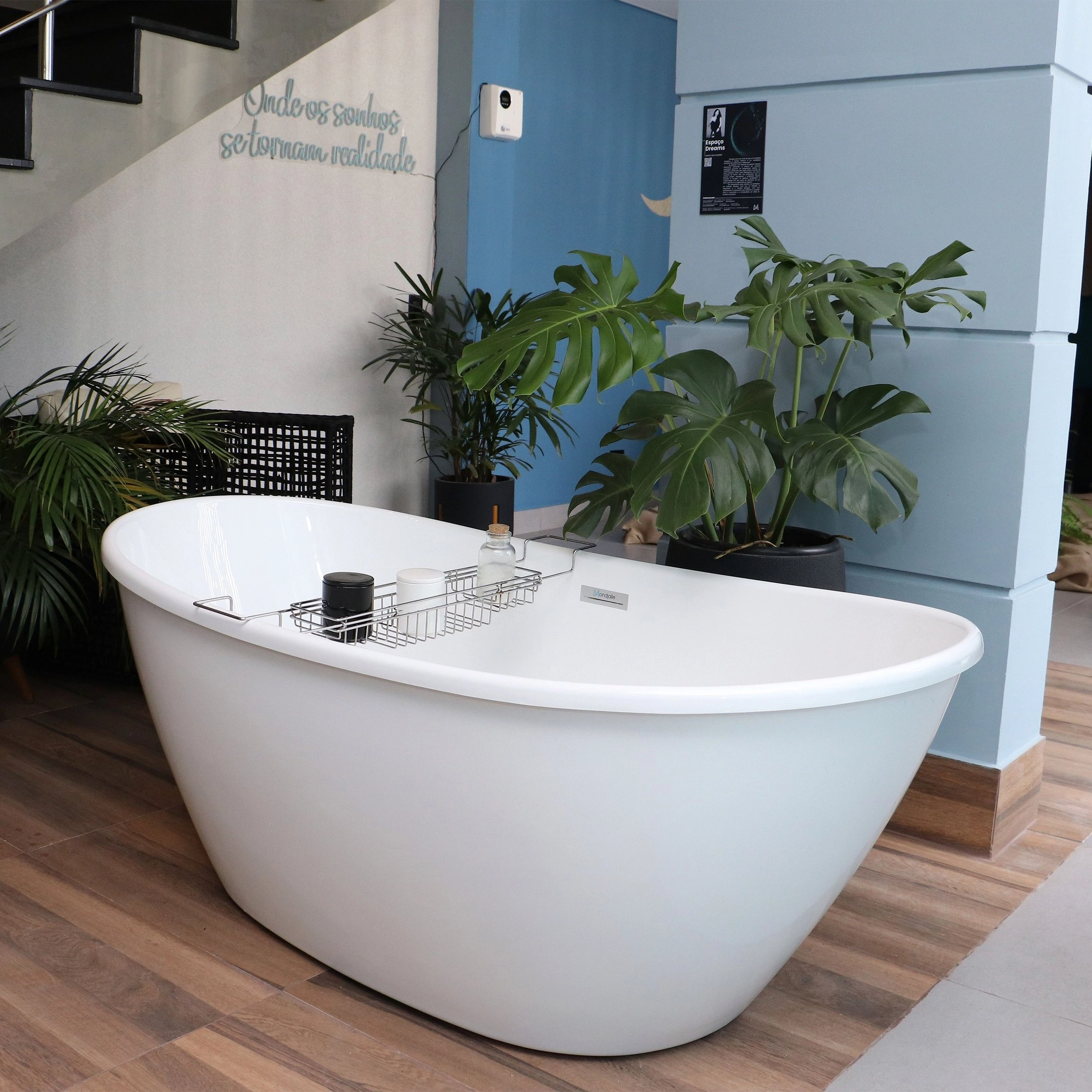 Banheira De Imersão Bologna 160cm X 83cm X 63cm Em Acrilico Branco
