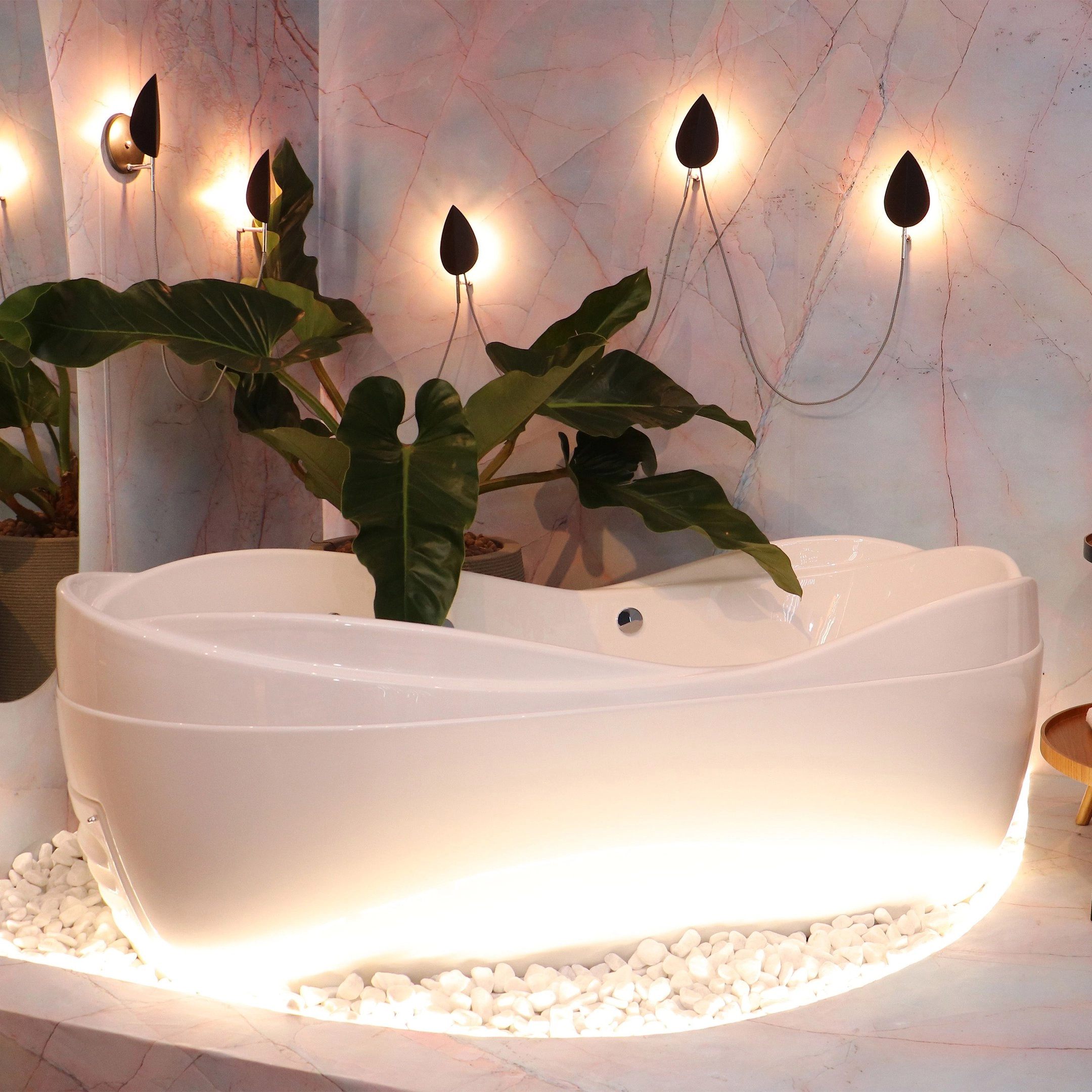 Banheira De Imersão Saturnia 180cm X 85cm X 64cm Em Acrilico Branco