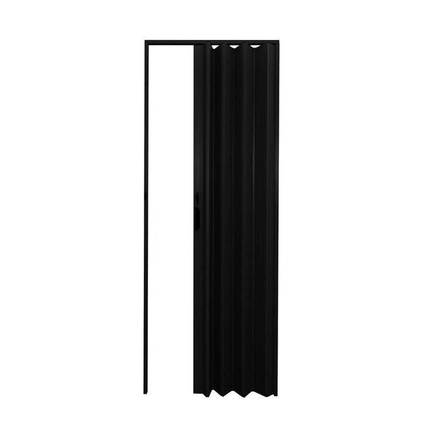 Kit 6 Portas Sanfonada De Pvc 210cm X 70cm Belplast Preto
