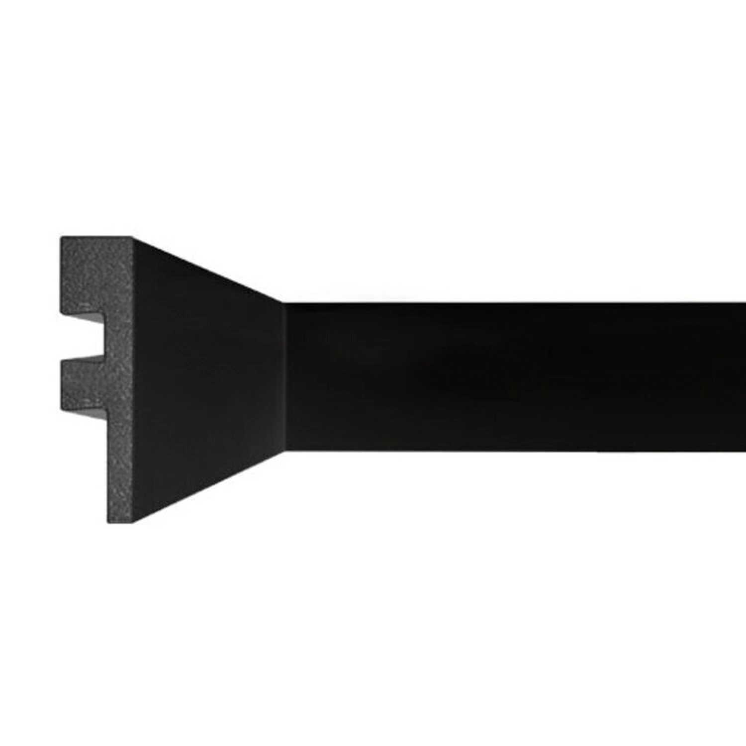Kit 60 Metros Lineares Rodapé Liso 3cm Em Poliestireno Floort Preto