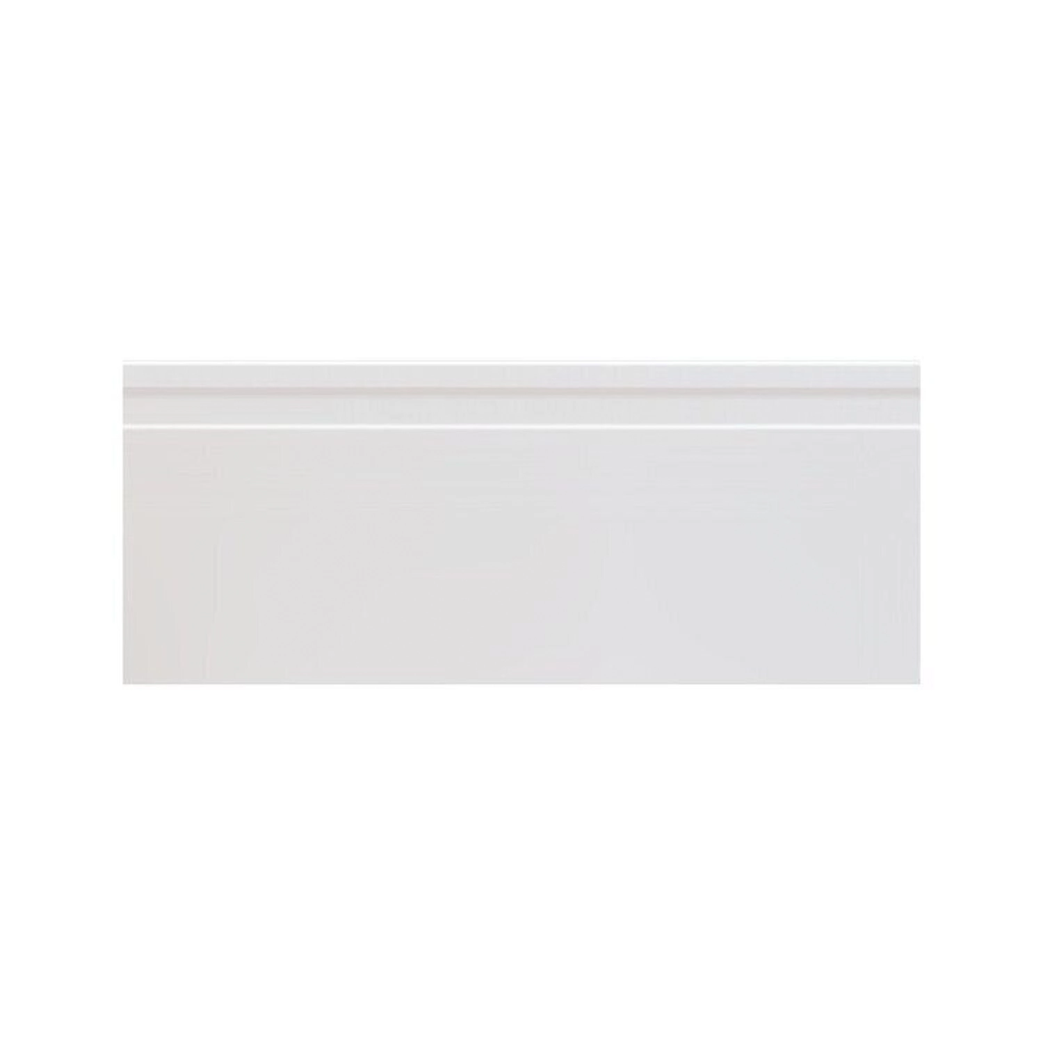 Kit 12m Linear Rodapé De Poliestireno Slim 10cm X 10mm X 2,40m Frisado Nfr Branco