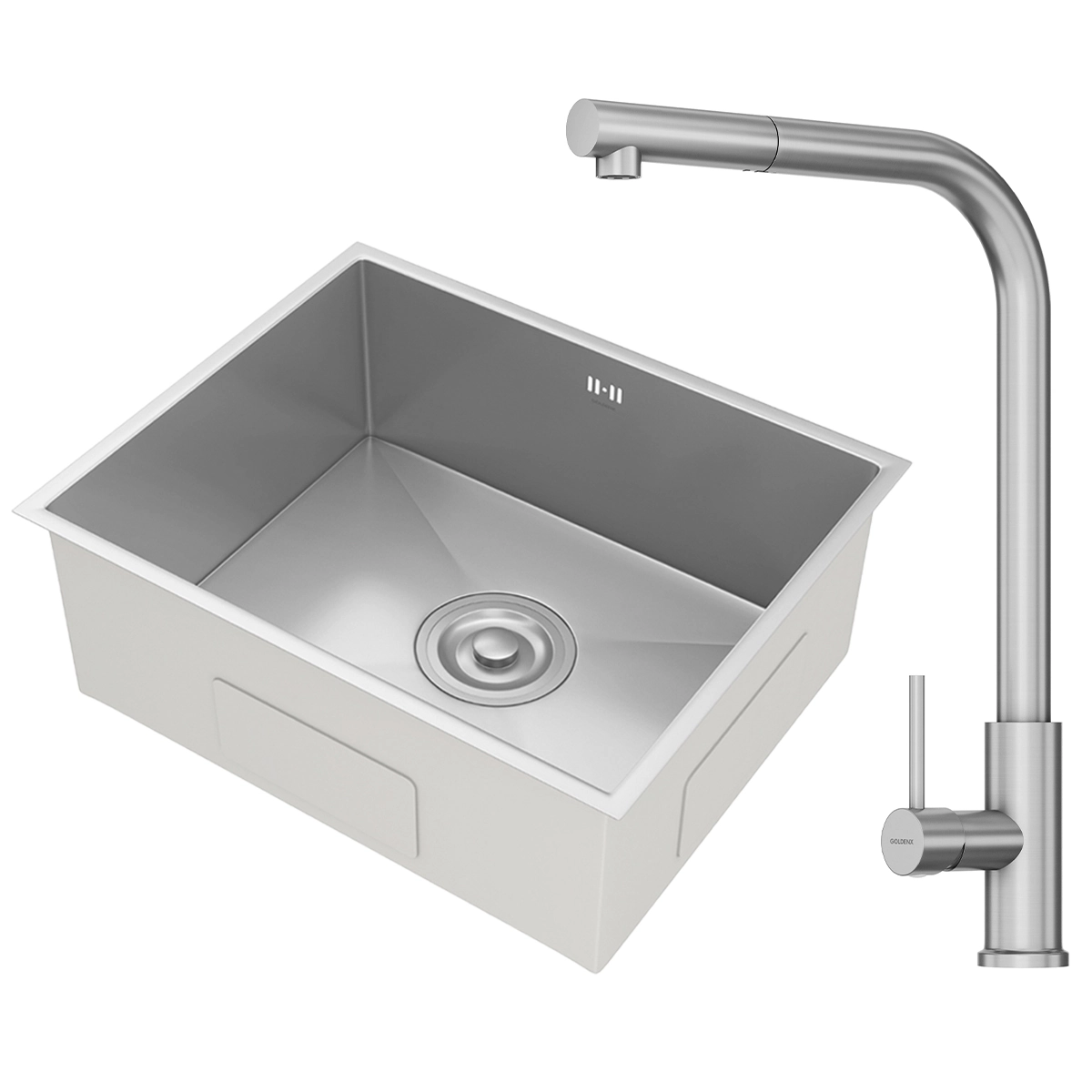 Kit Cuba Gourmet Lisboa Aço Inox 304 E Torneira Gourmet Toronto Aço Inox Goldenx