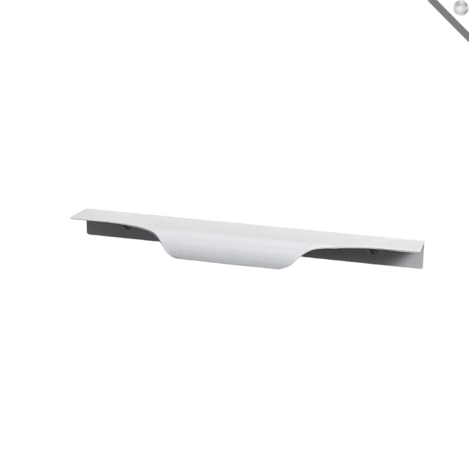 Kit 20 Puxadores De Móveis Wave Cava Ouro 180mm Aluminium Branco