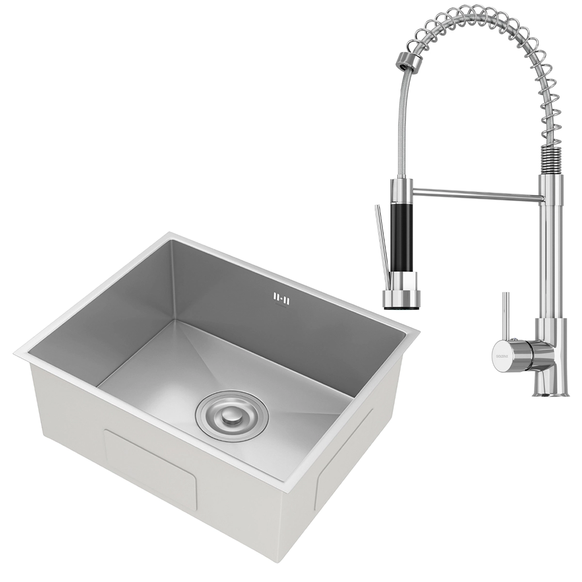 Kit Cuba Gourmet Lisboa Aço Inox 304 E Torneira Gourmet Genebra Monocomando Goldenx