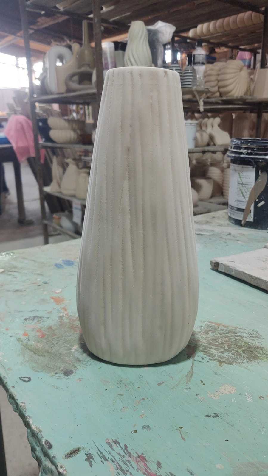 Vaso Garrafa Ceramica Nova Franca Dunas 27x12cm 138 127 Starbella