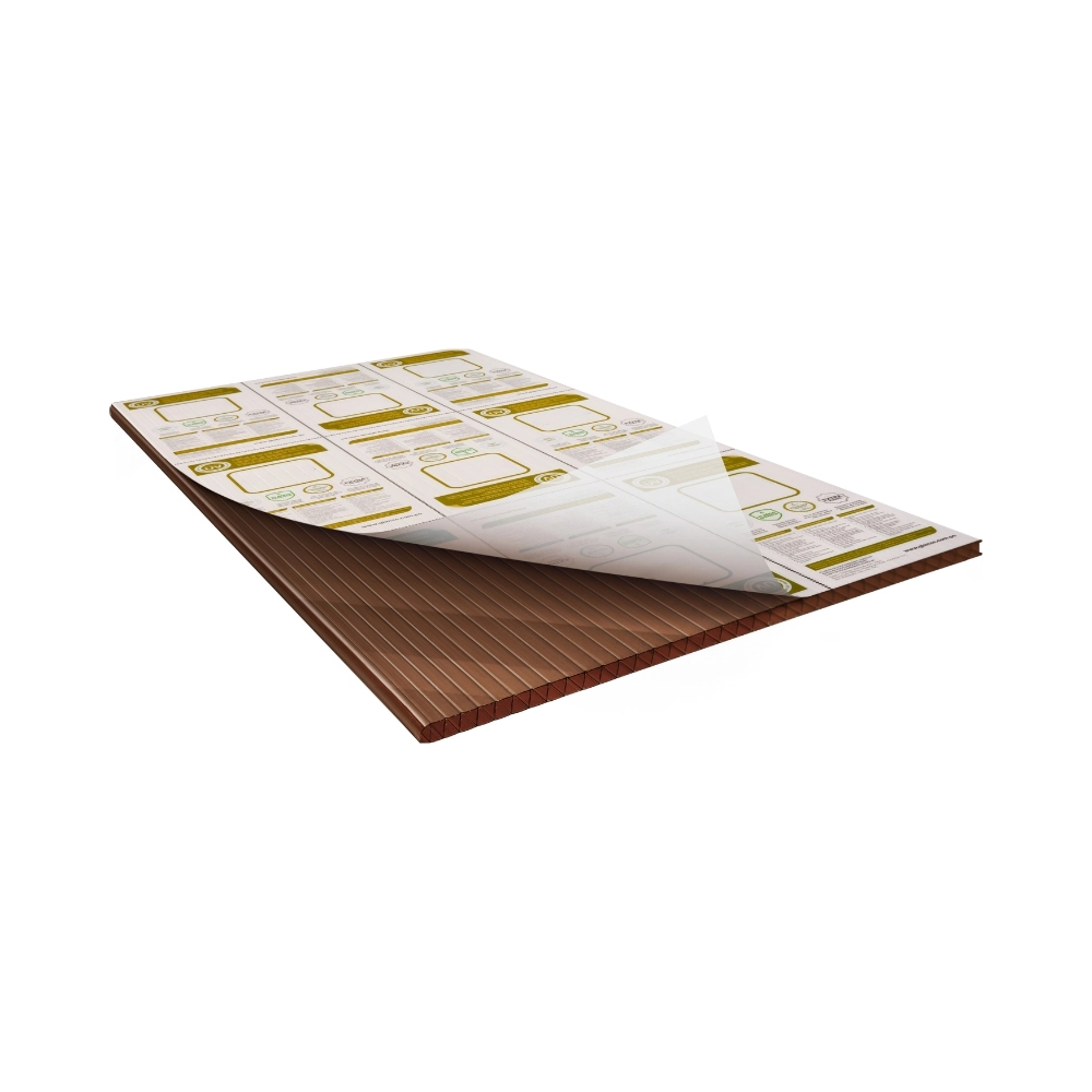 Chapa De Policarbonato Alveolar Bronze 6mm - 1,05m X 6,00m - Smart