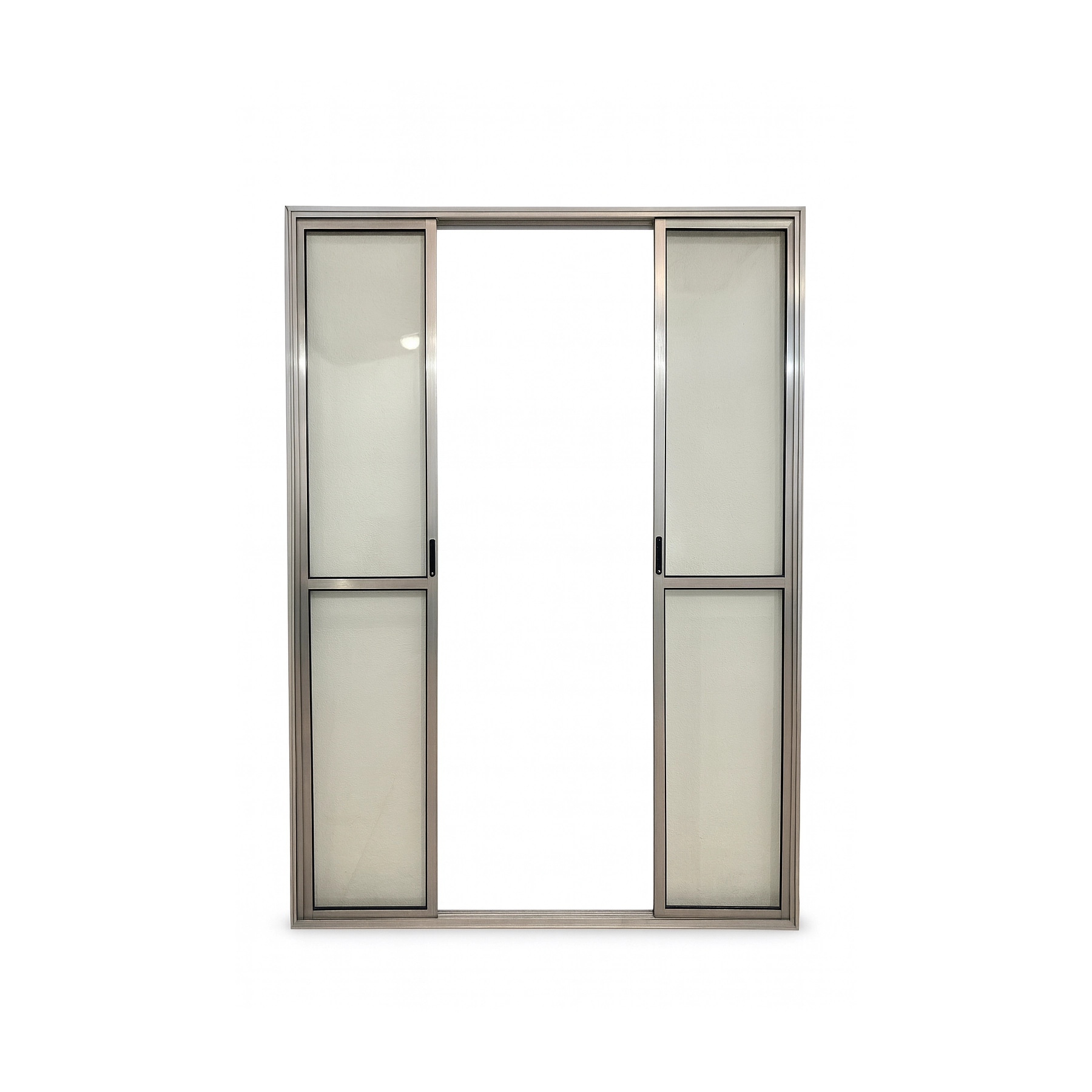Porta Sacada 4 Folhas Aluminio Brilhante C/ Trinco 2.10x2.00