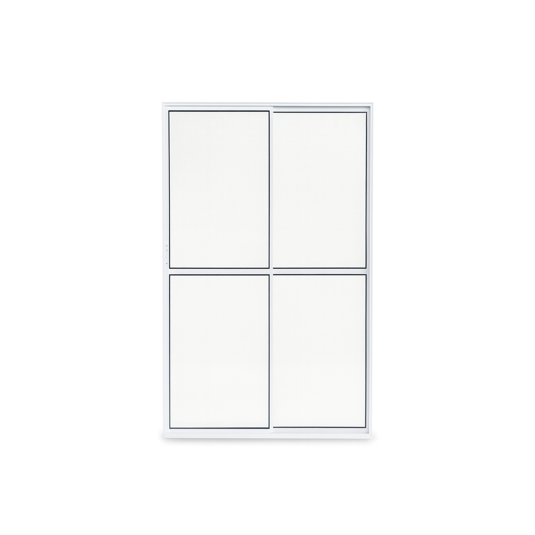 Porta Sacada 2 Folhas Móveis Aluminio Branco C/ Trinco 2,10x1,50