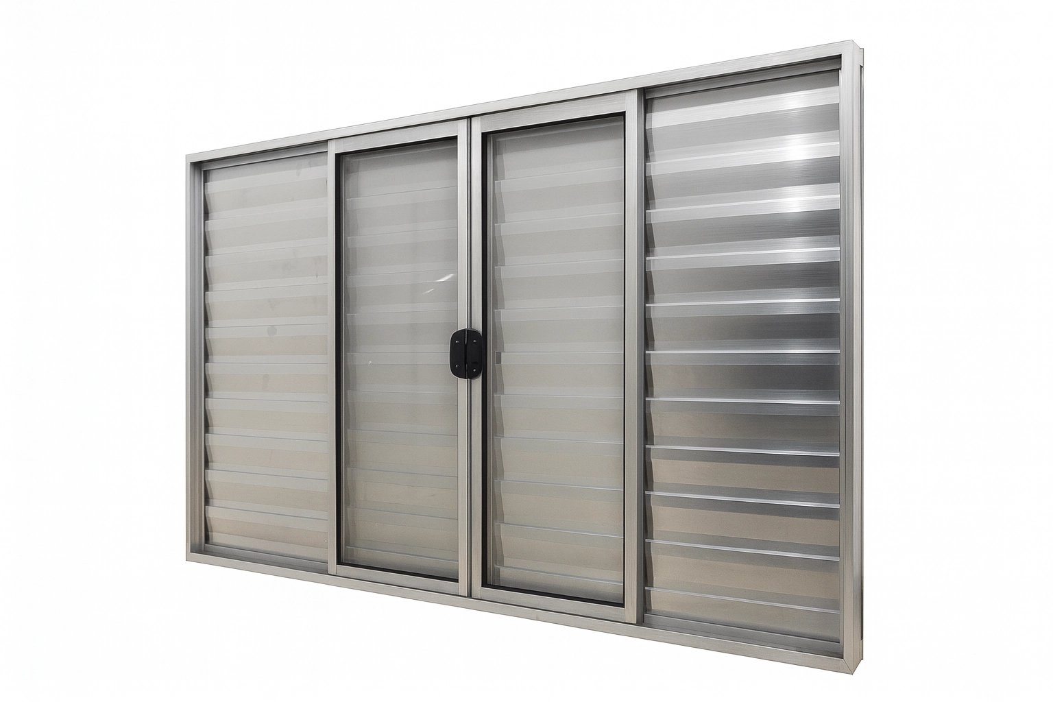 Veneziana 6 Folhas Aluminio Brilhante 1,00x1,20
