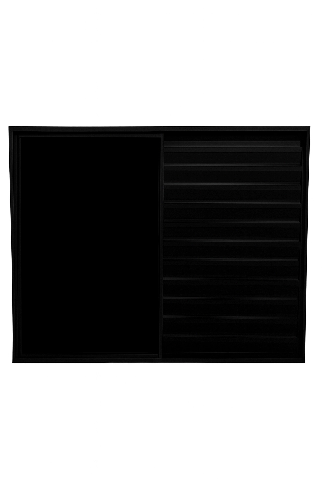 Veneziana 3 Folhas Aluminio Preto 1,00x1,00