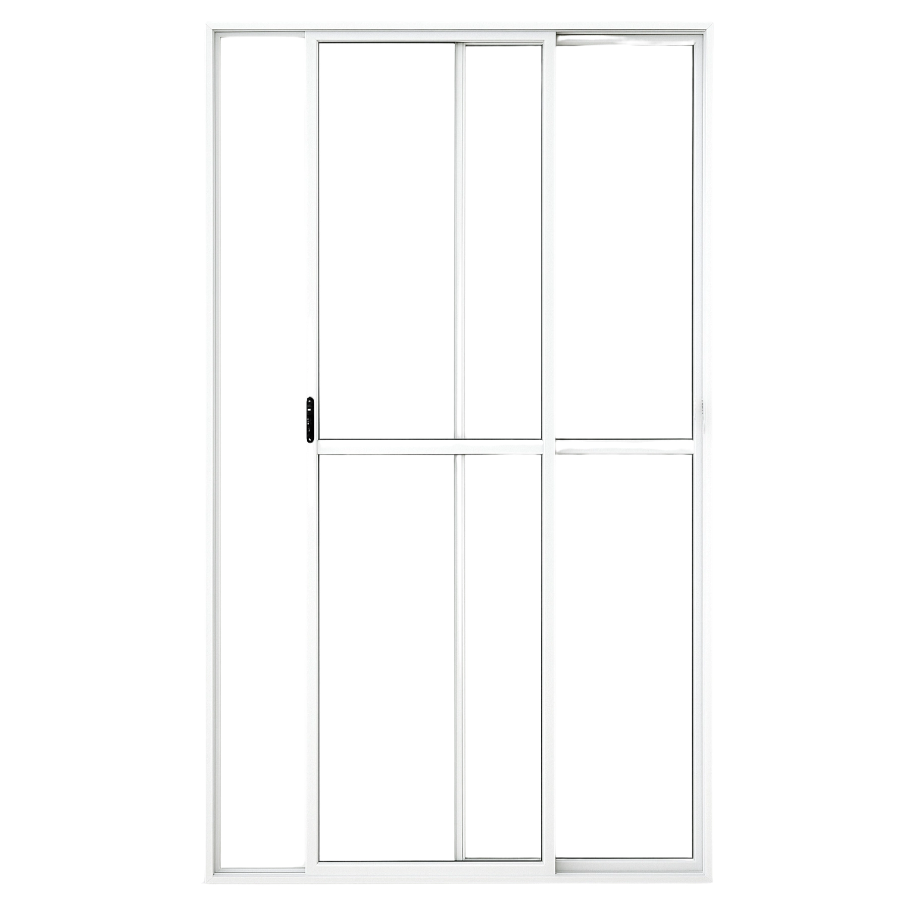 Porta Sacada De Aluminio Branco 2 Folhas Com Trinco 2,10x1,50