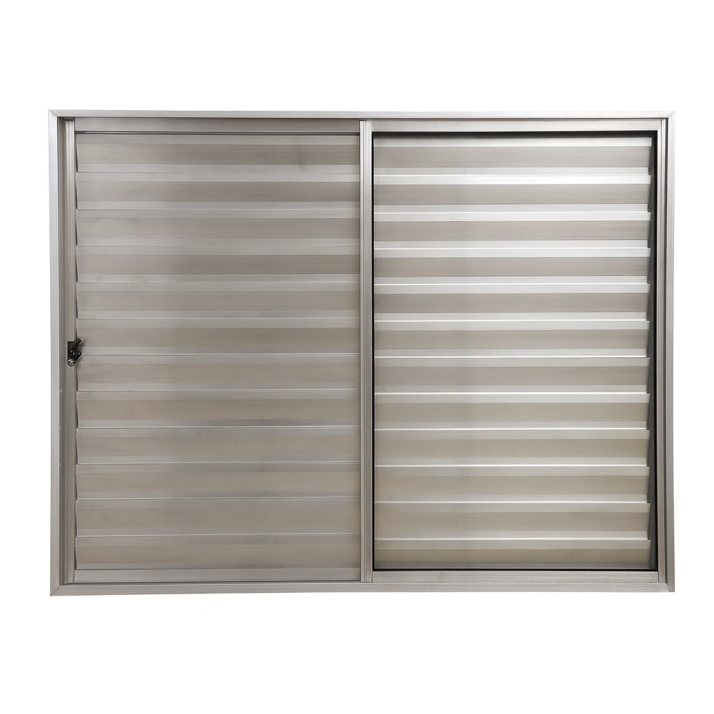 Veneziana 3 Folhas Aluminio Brilhante 1,00x1,20