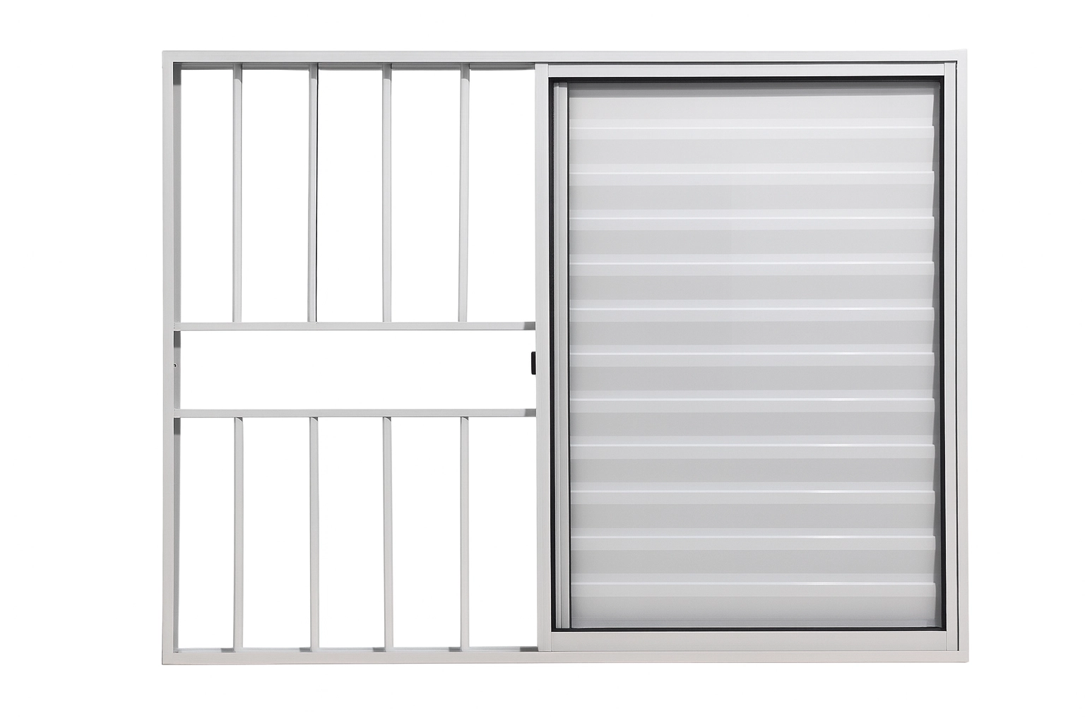Veneziana 3 Folhas Aluminio Branco Com Grade 1,00x1,20