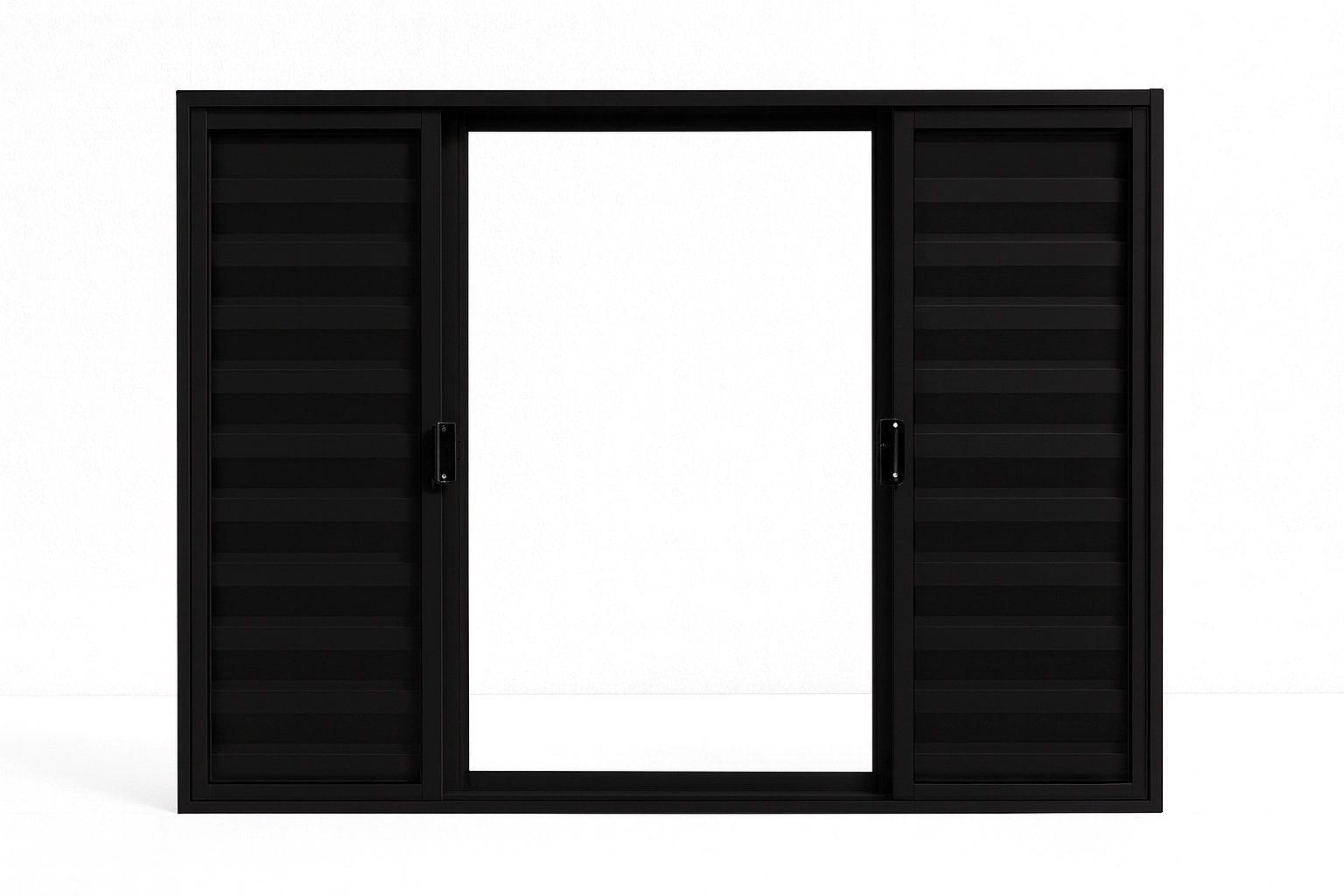 Veneziana 6 Folhas Aluminio Preto 1,00x1,00