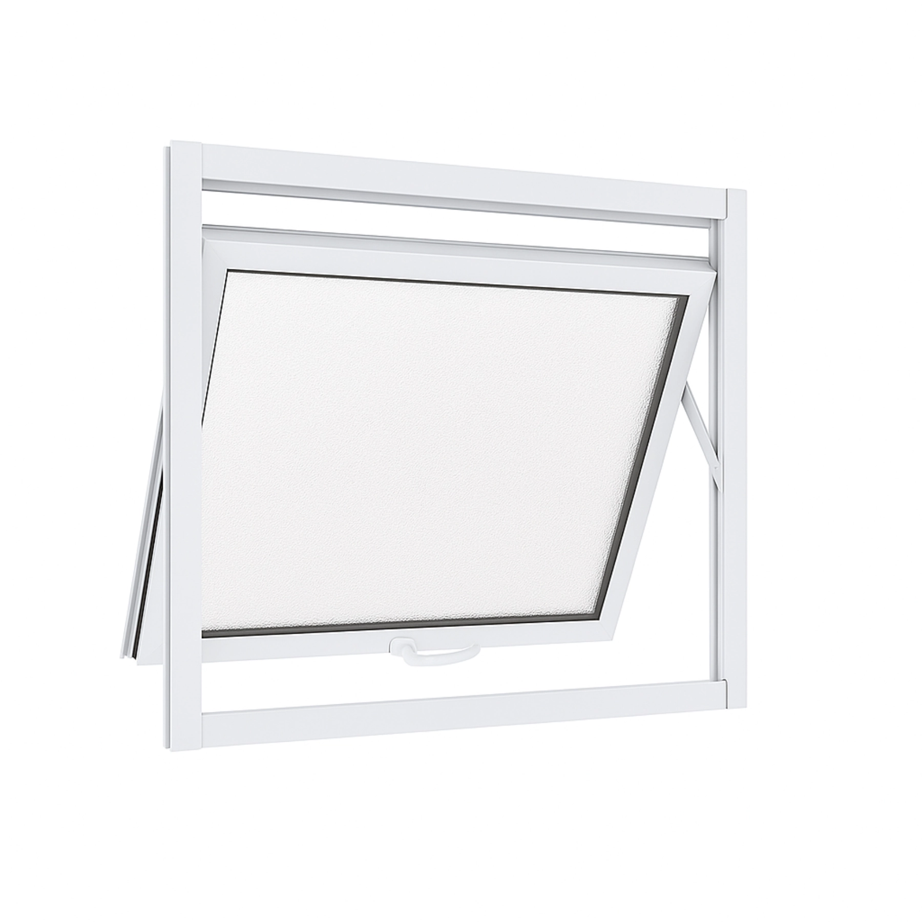 Janela Maxim Ar 1 Seção Aluminio Branco Linha 25 - 40x80