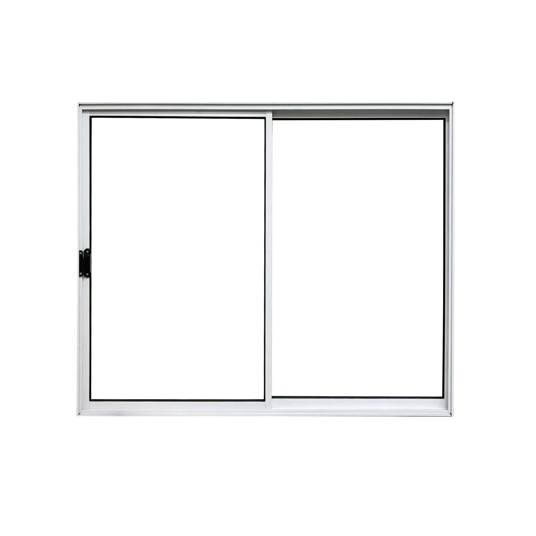 Vitrô 2 Folhas De Correr Aluminio Branco 1,20x1,20 Linha 18 Modular