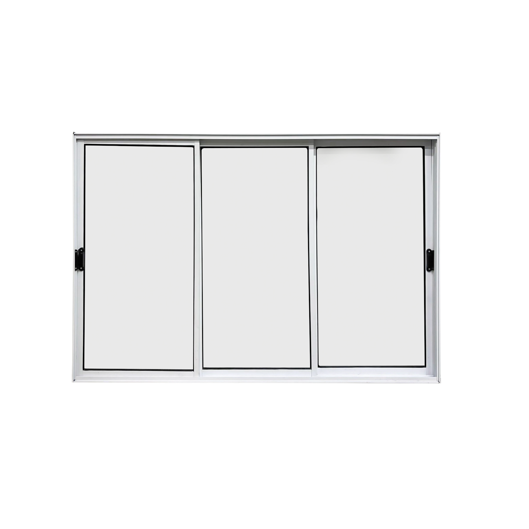 Vitrô 3 Folhas Móveis De Correr Aluminio Branco 1,20x1,50 Linha 18 Modular