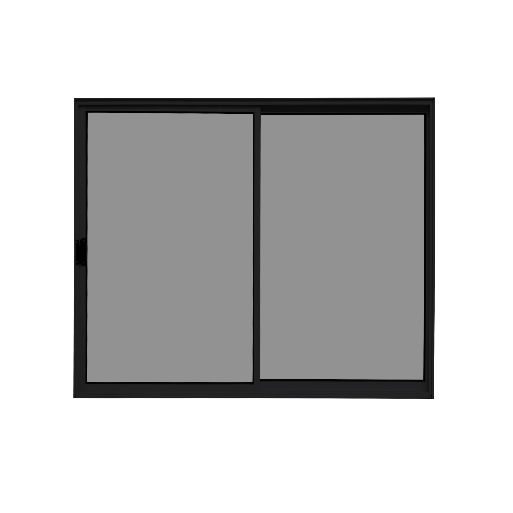 Vitrô 2 Folhas De Correr Aluminio Preto 1,20x1,50 Linha 18 Modular