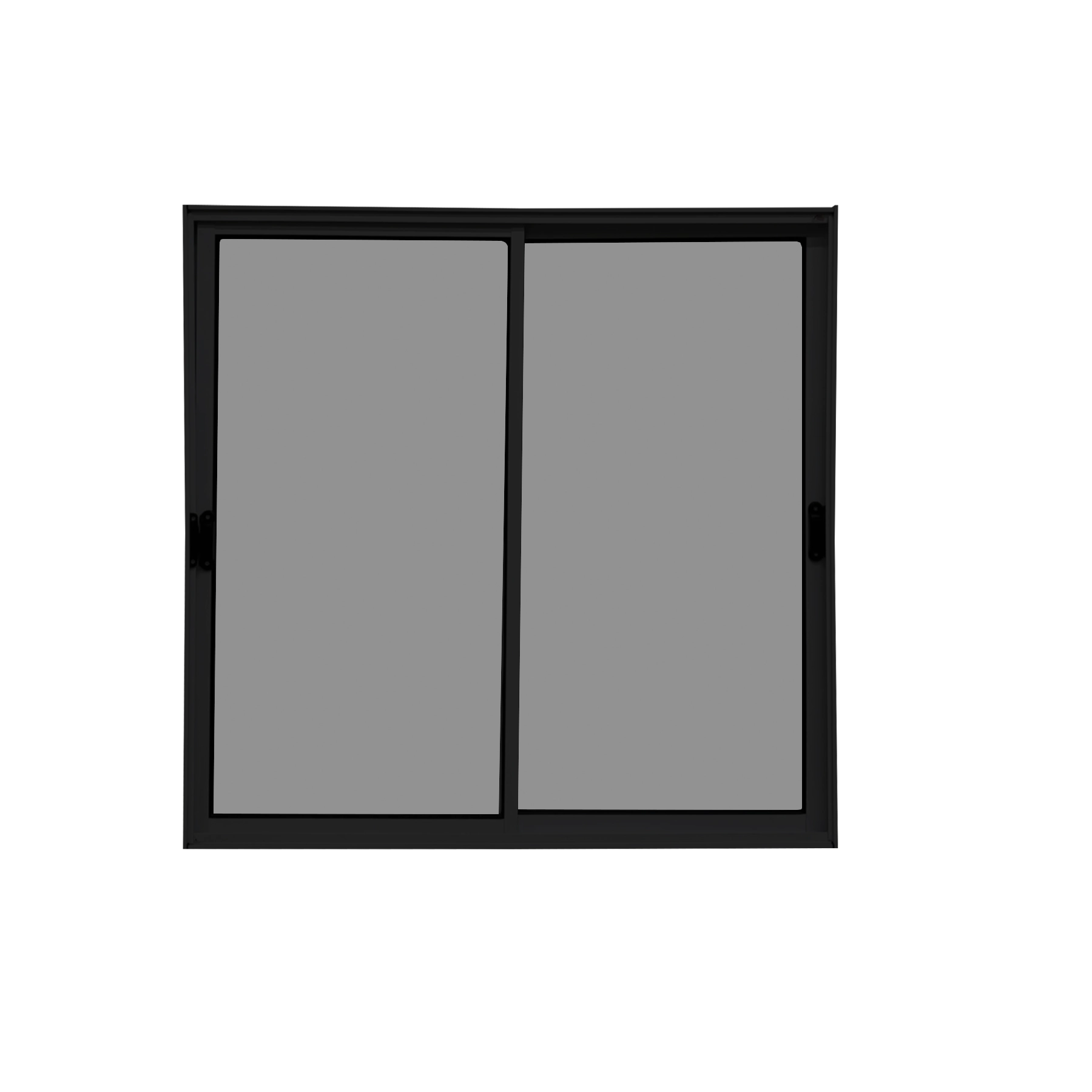 Vitrô 2 Folhas Móveis De Correr Aluminio Preto 1,20x1,50 Linha 18 Modular