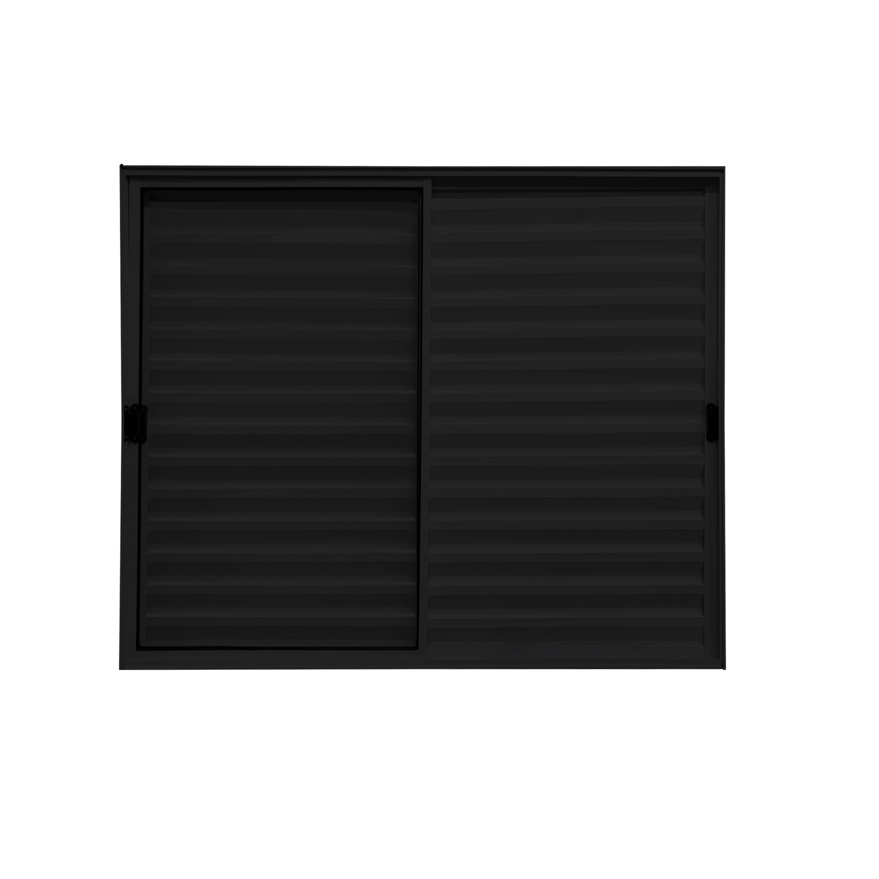 Veneziana 3 Folhas Móveis Aluminio Preto 1,00x1,50 Linha 18 Modular
