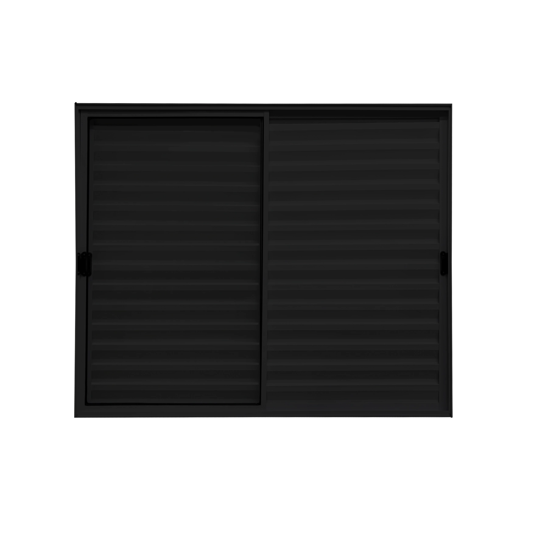 Veneziana 3 Folhas Móveis Aluminio Preto 1,20x1,20 Linha 18 Modular