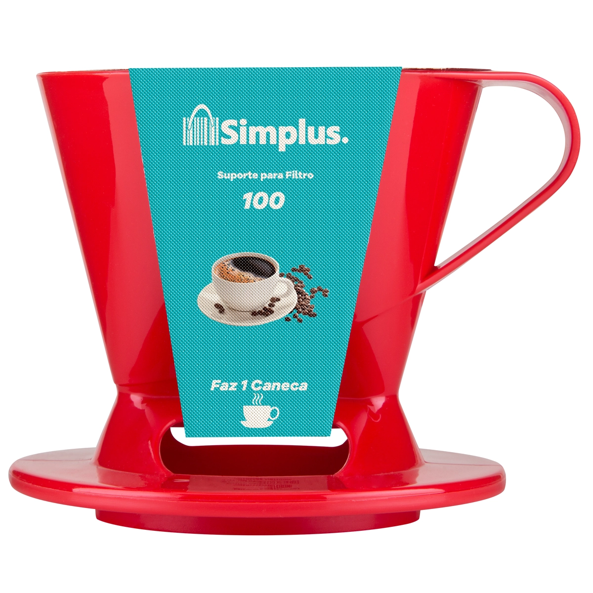 Suporte Para Filtro De Café Vermelho Simplus 100
