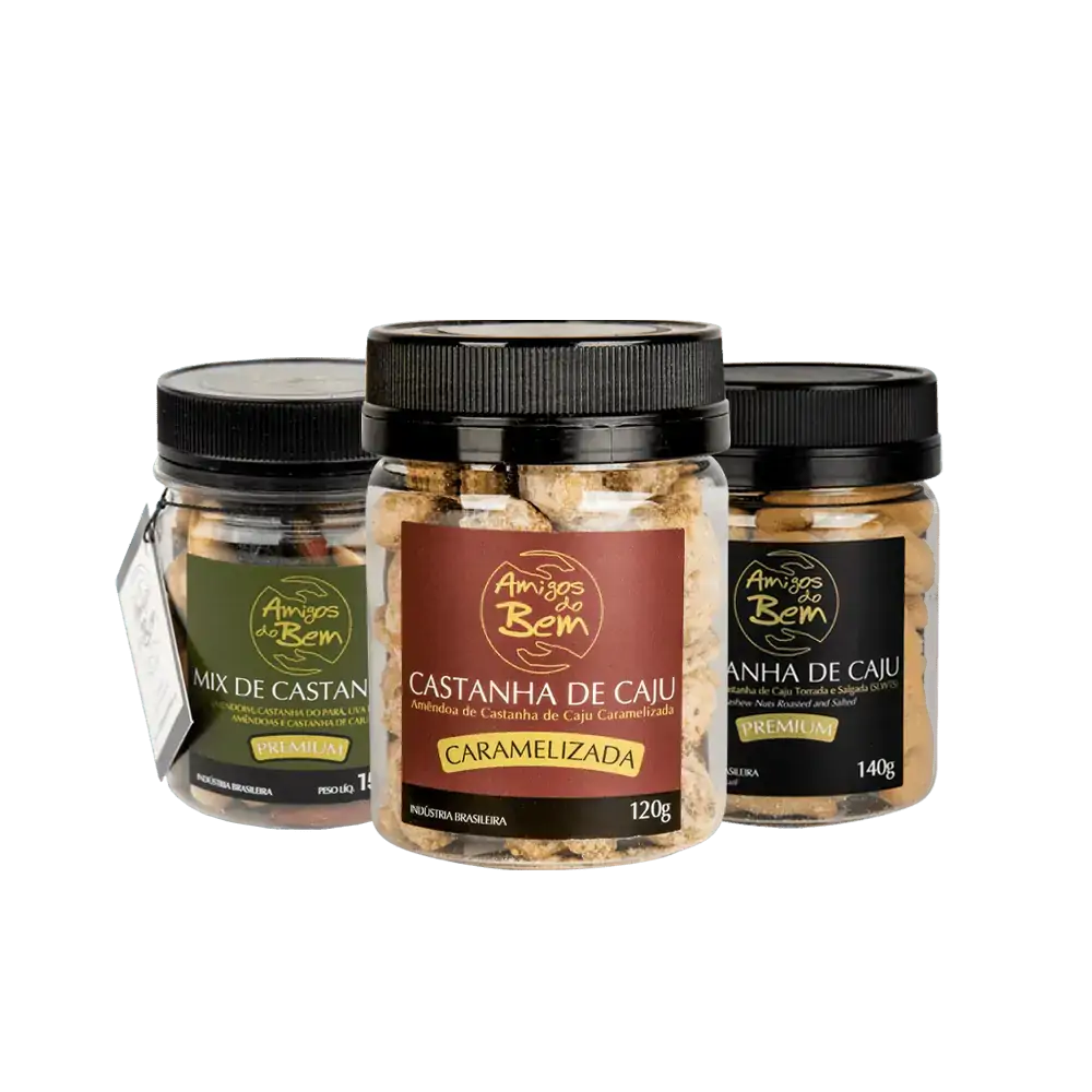 Trio de Castanhas - Doce Salgada e Mix