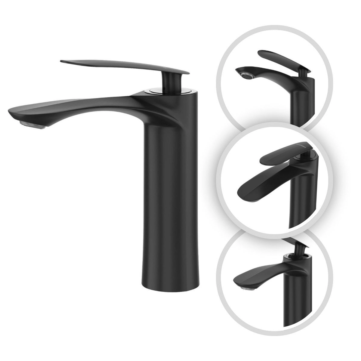 Torneira Banheiro Preto Quente E Fria Grécia Monocomando 100% Metal Premium Goldenx