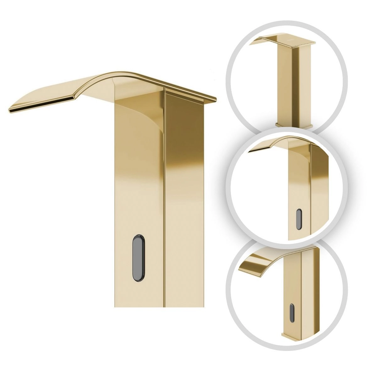Torneira Banheiro Dourada Sensor Automático New York 100% Metal Premium Goldenx