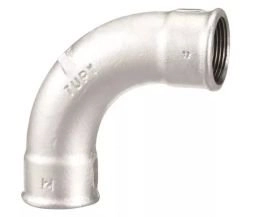 Curva Rosca Metal Galvanizado Fêmea 1.1/4 Polegada 90° Tupy Tupi