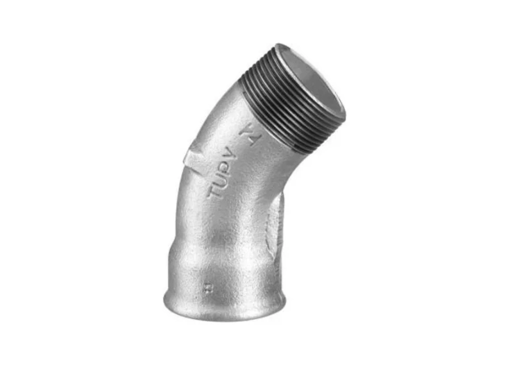Curva Metal Galvanizado Macho Fêmea 45° 1 Polegada Tupy Tupi